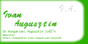 ivan augusztin business card